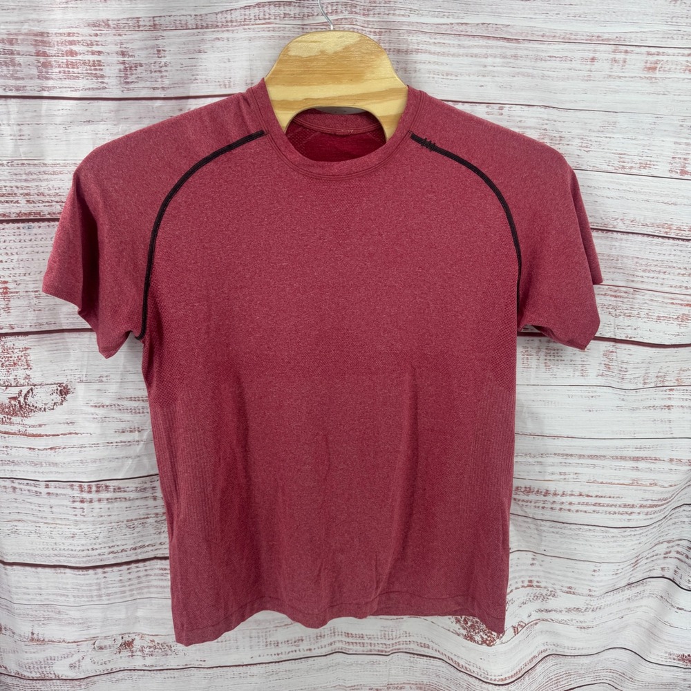Lululemon Shirt Mens XL Metal Vent Tech Short Sleeve  Heathered Red Performance